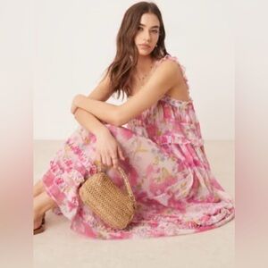 Free People Intimately-Moon Phase printed midi dress in floral pop
